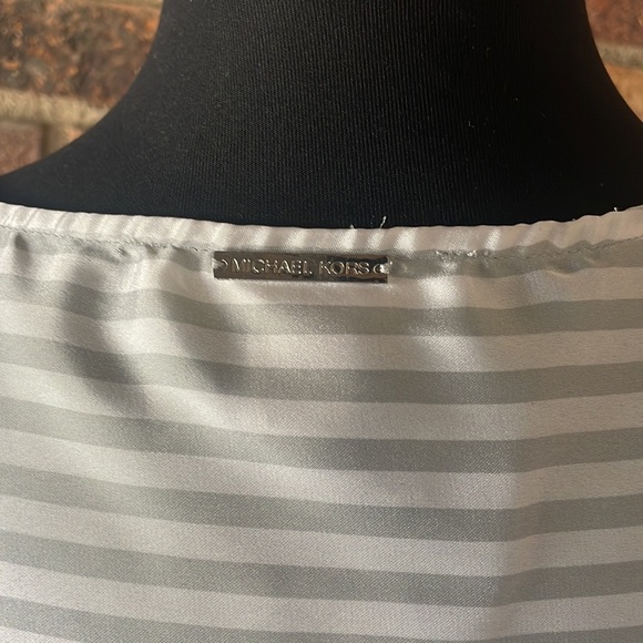 Michael Kors Gray Striped Top - Picture 4 of 6